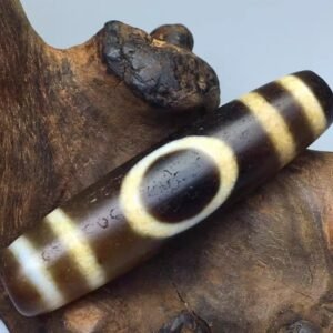 西藏天然鈣化天地老天珠至純天珠吊墜藏傳天珠配件佛珠